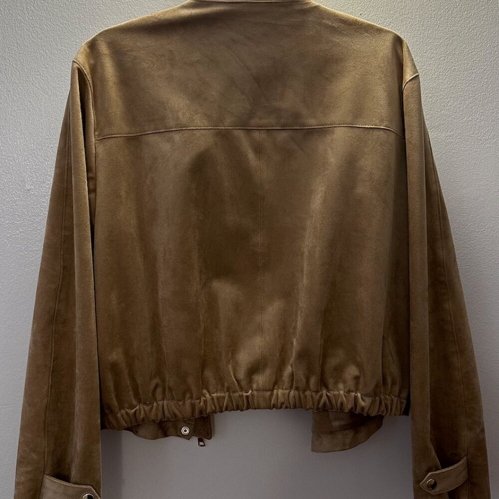 Zara faux suede jacket bomber - New without tag - size XL - Picture 4 of 13